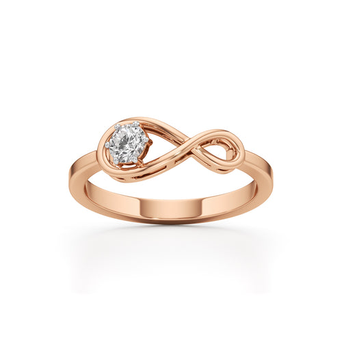 Delorielle CrissCross Round Cut Delicate Ring
