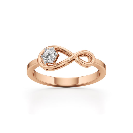 Delorielle CrissCross Round Cut Delicate Ring