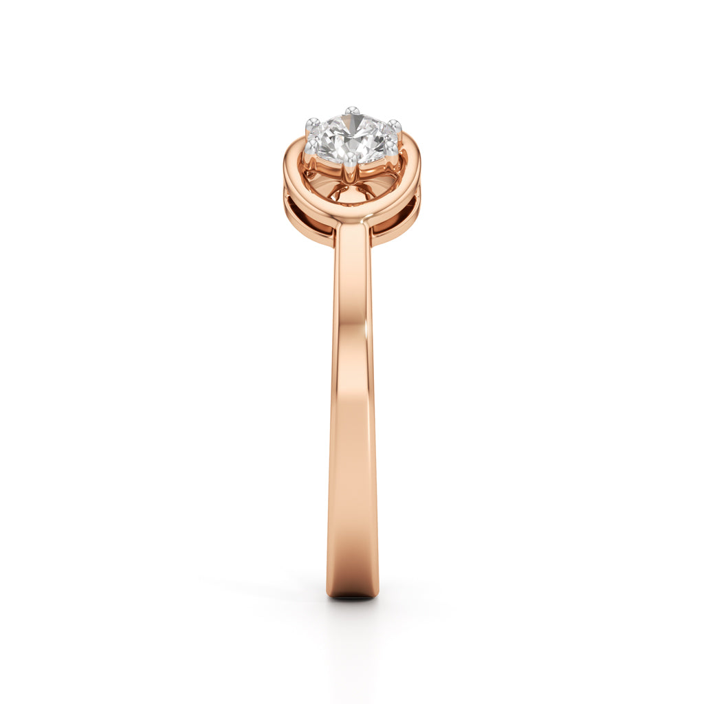 Delorielle Criss-Cross Round Cut Delicate Ring