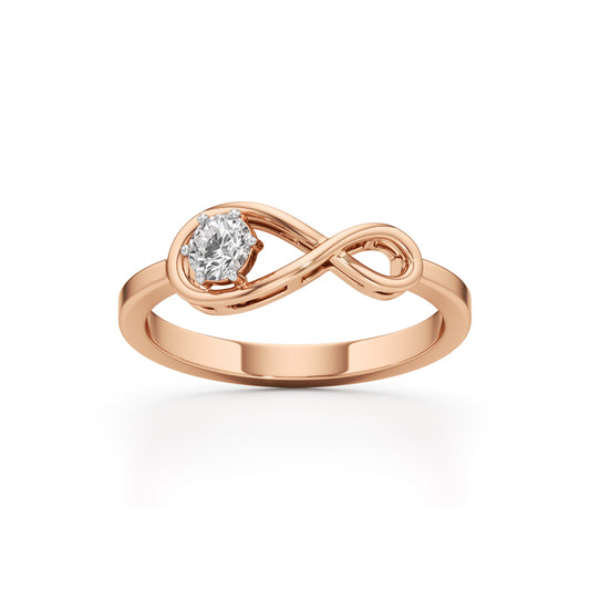 Delorielle CrissCross Round Cut Delicate Ring