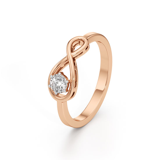 Delorielle CrissCross Round Cut Delicate Ring