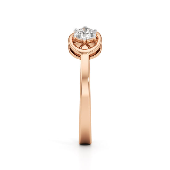 Delorielle CrissCross Round Cut Delicate Ring