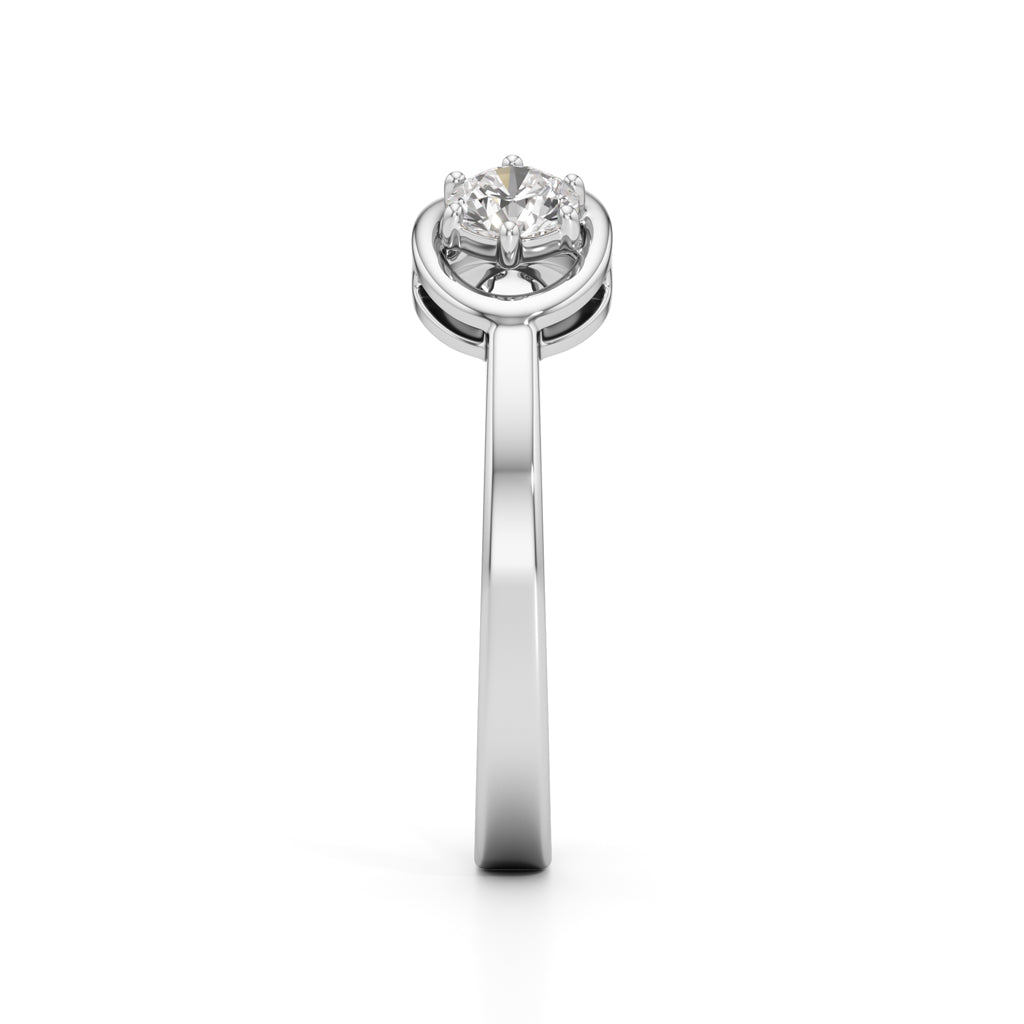 Delorielle Criss-Cross Round Cut Delicate Ring