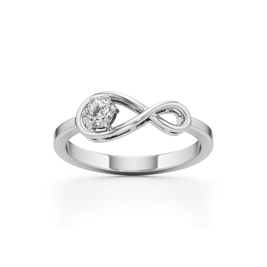 Delorielle CrissCross Round Cut Delicate Ring