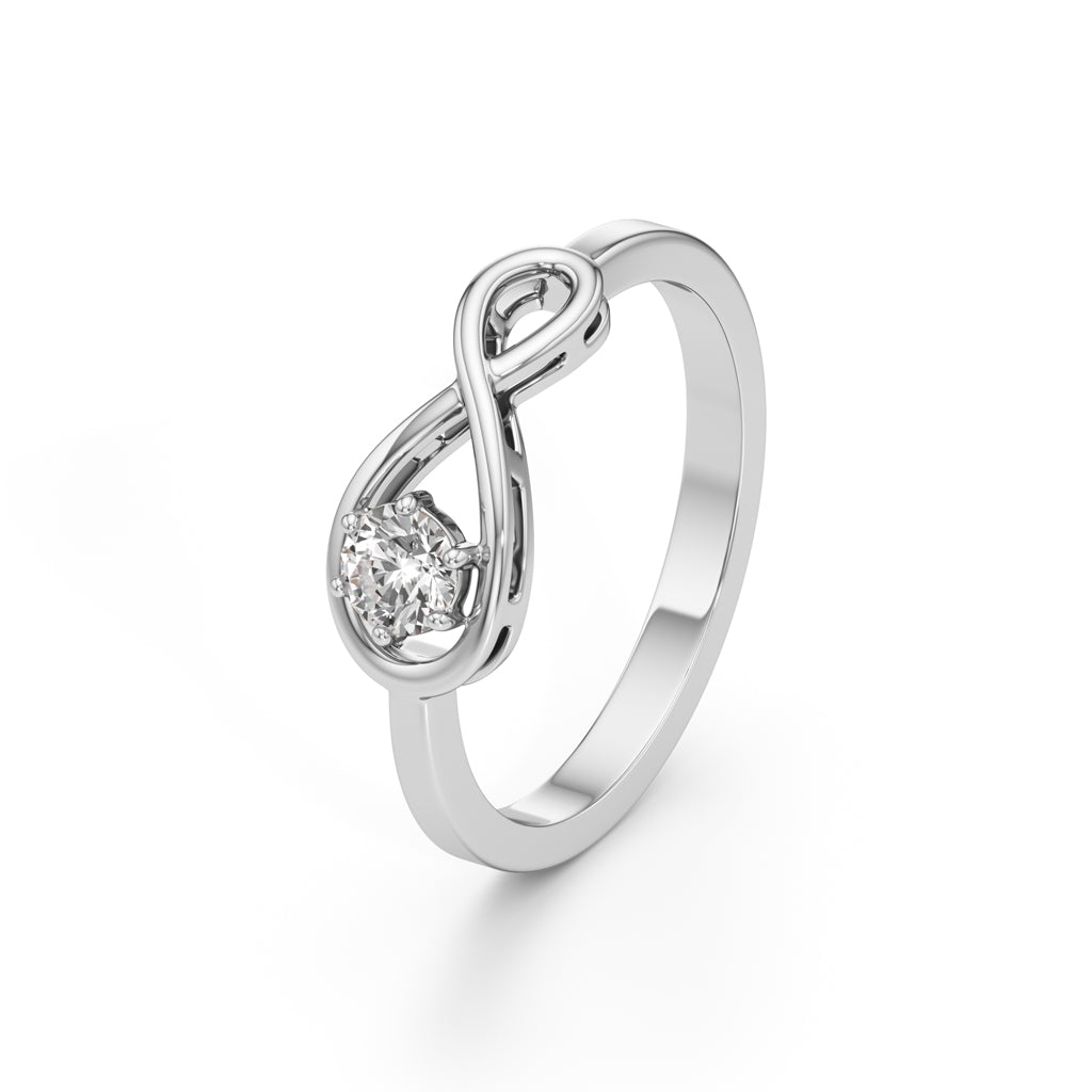 Delorielle CrissCross Round Cut Delicate Ring