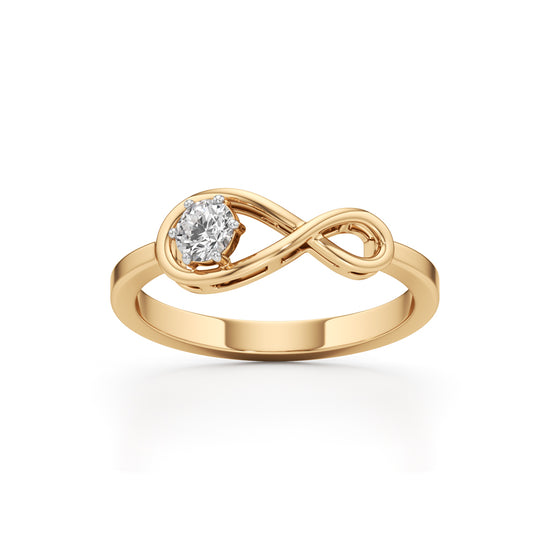 Delorielle Criss-Cross Round Cut Delicate Ring