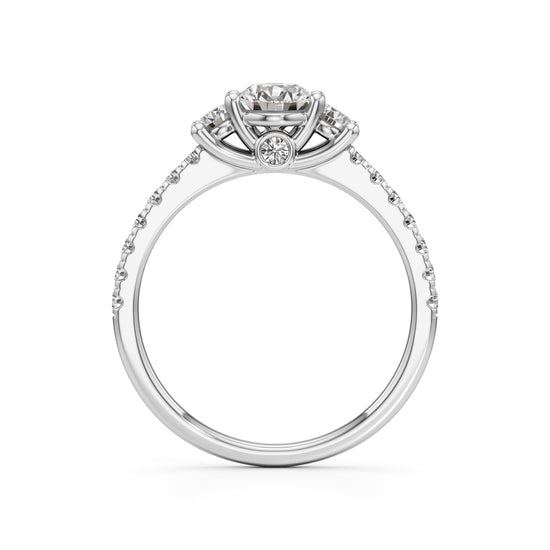 Commitra 1ct round cut engagement ring