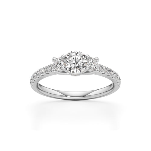 Commitra 1ct round cut engagement ring