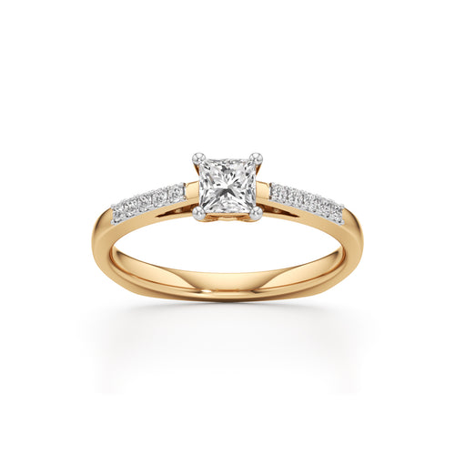 Serenera 025Ct Split Shank Pear Cut Engagement Ring