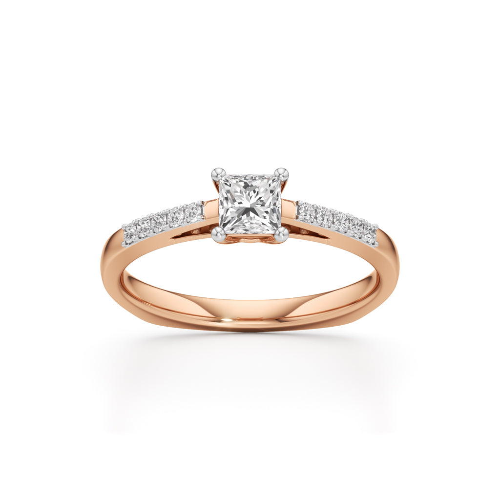 Serenera 025Ct Split Shank Pear Cut Engagement Ring