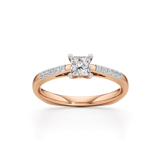 Serenera 025Ct Split Shank Pear Cut Engagement Ring