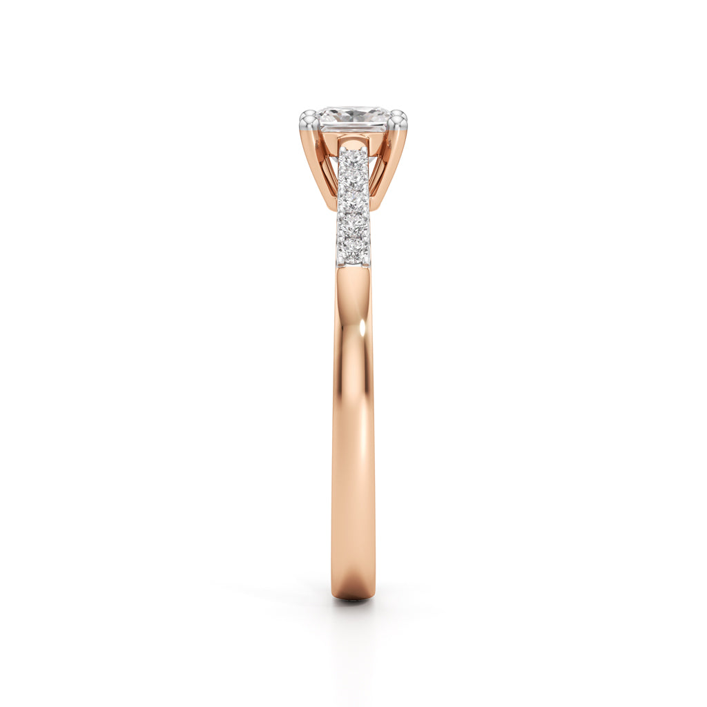 Serenera 025Ct Split Shank Pear Cut Engagement Ring