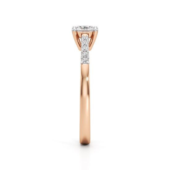 Serenera 025Ct Split Shank Pear Cut Engagement Ring