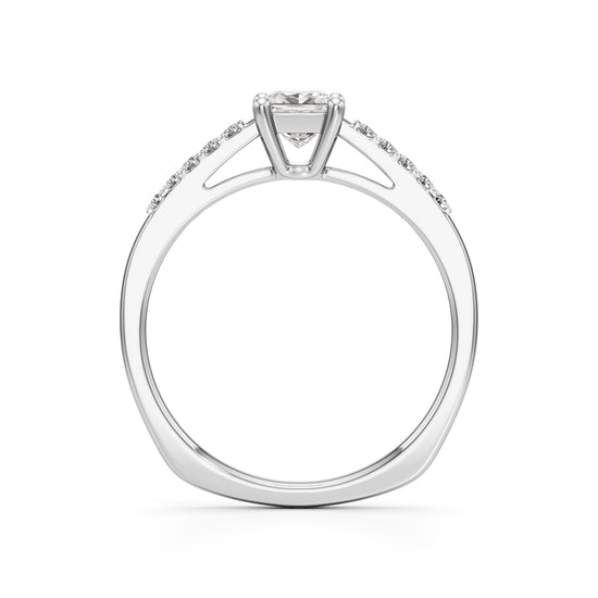 Serenera 0.25Ct Split Shank Pear Cut Engagement Ring