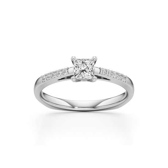 Serenera 025Ct Split Shank Pear Cut Engagement Ring