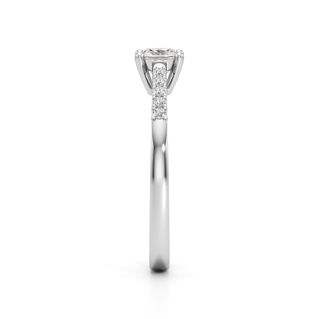 Serenera 025Ct Split Shank Pear Cut Engagement Ring