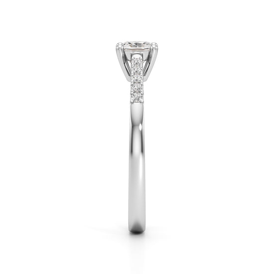 Serenera 025Ct Split Shank Pear Cut Engagement Ring