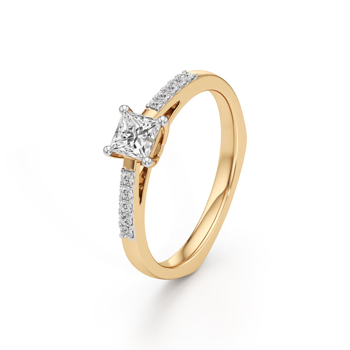 Serenera 0.25Ct Split Shank Pear Cut Engagement Ring