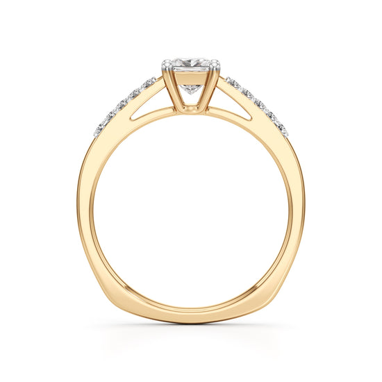 Serenera 0.25Ct Split Shank Pear Cut Engagement Ring