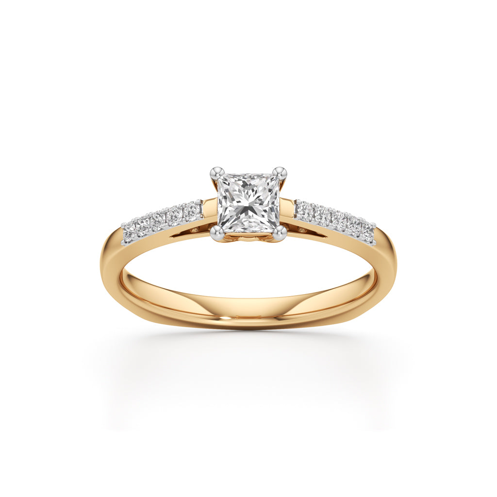 Serenera 025Ct Split Shank Pear Cut Engagement Ring