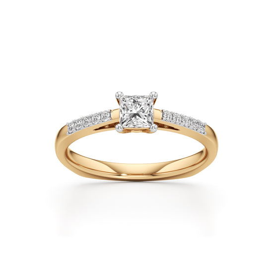 Serenera 025Ct Split Shank Pear Cut Engagement Ring