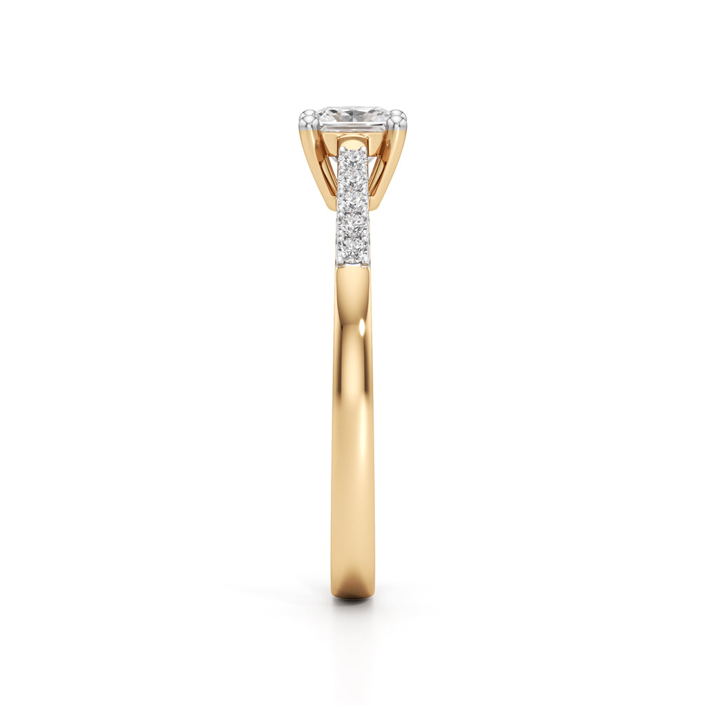 Serenera 025Ct Split Shank Pear Cut Engagement Ring
