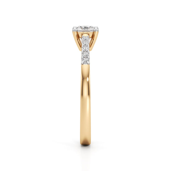 Serenera 025Ct Split Shank Pear Cut Engagement Ring