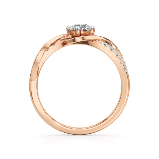 Divara Braided Round Cut Classic Ring