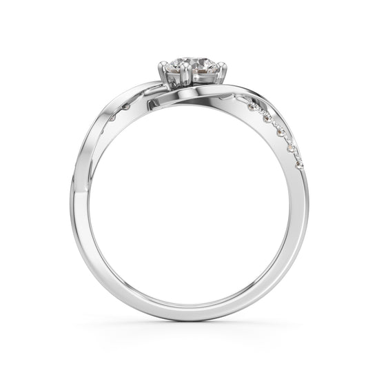 Divara Braided Round Cut Classic Ring