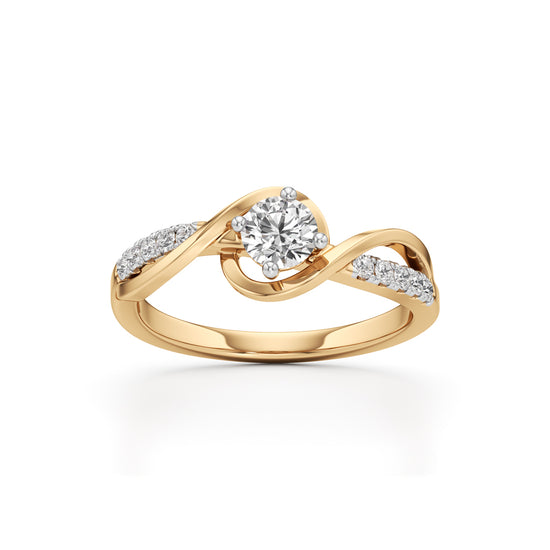 Divara Braided Round Cut Classic Ring