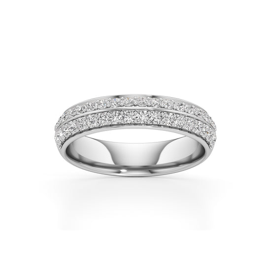 Estrella Two Row Surface Prong Style Ring