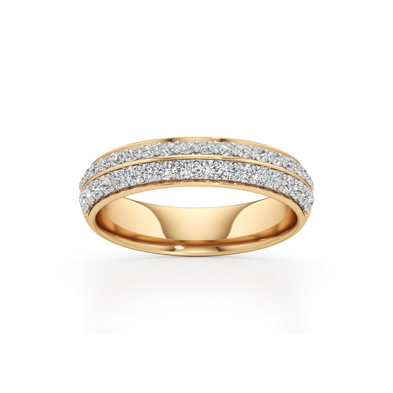 Estrella Two Row Surface Prong Style Ring