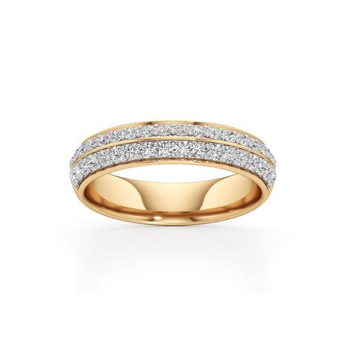 Estrella Two Row Surface Prong Style Ring