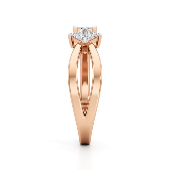 0.25Ct Princess Shape Casual Ring
