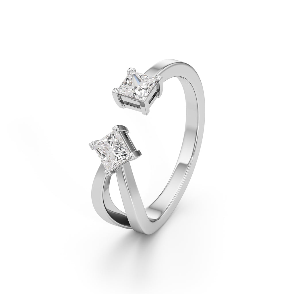 0.25Ct Princess Shape Casual Ring