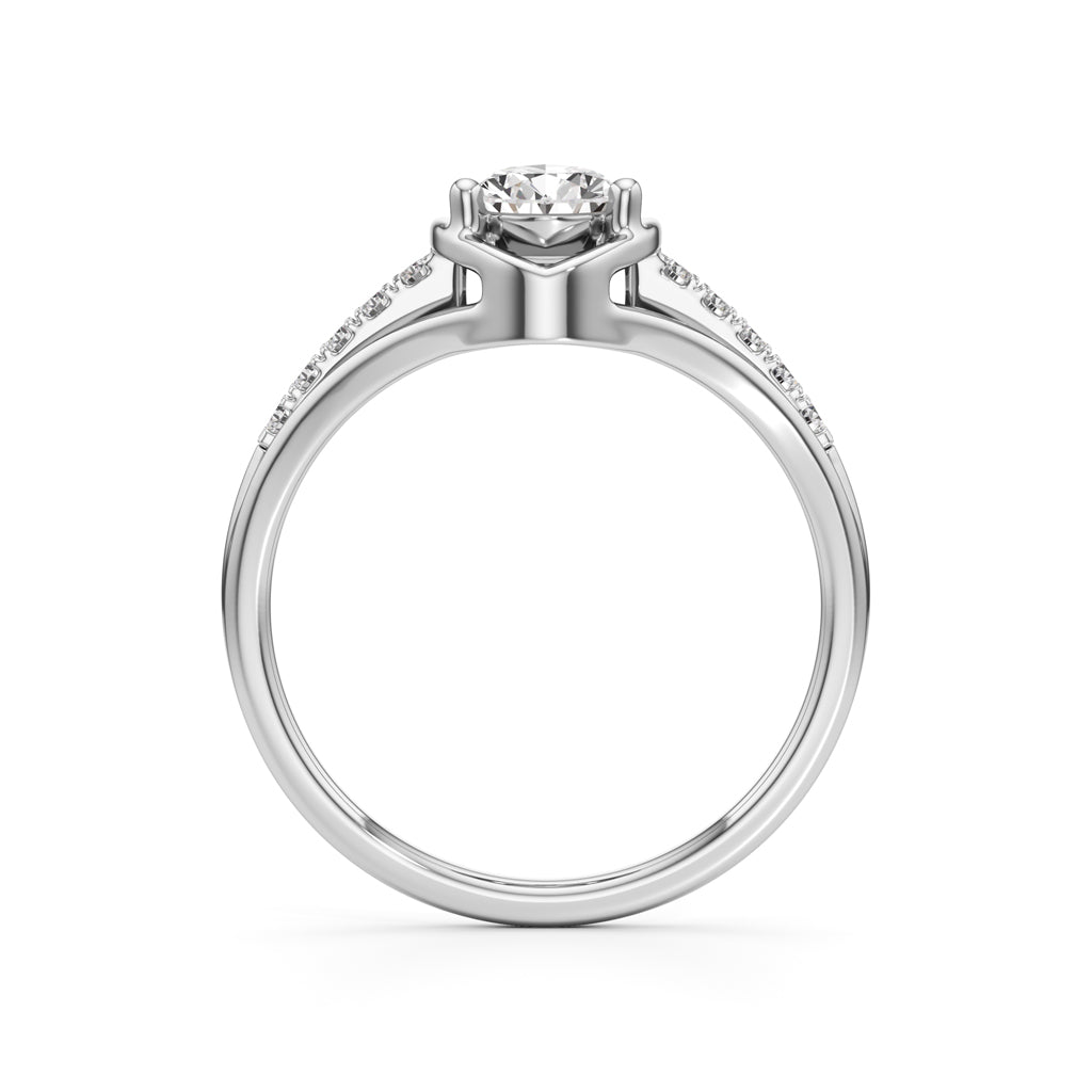 Pristalle 075Ct Four Prong Marquise Cut Classic Ring