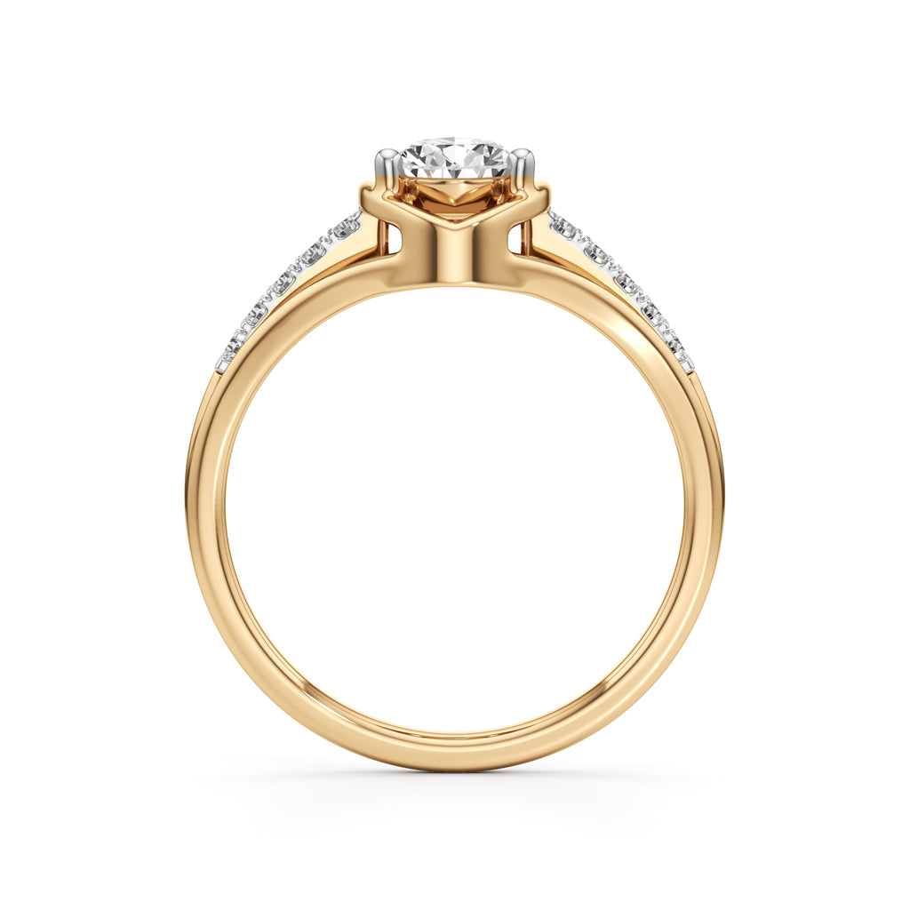 Pristalle 075Ct Four Prong Marquise Cut Classic Ring