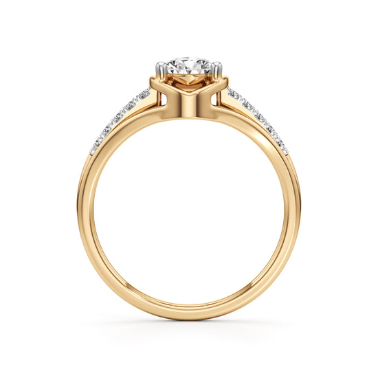 Pristalle 075Ct Four Prong Marquise Cut Classic Ring