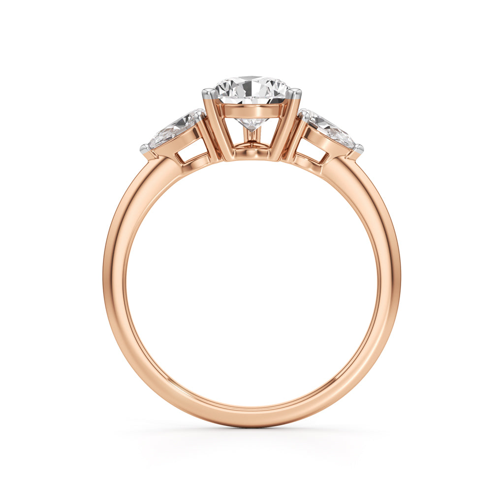 Triavaira 1Ct Pear Cut Three Stone Ring