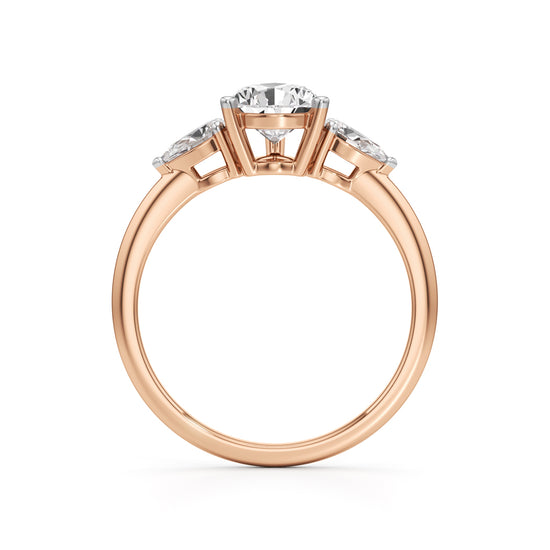 Triavaira 1Ct Pear Cut Three Stone Ring