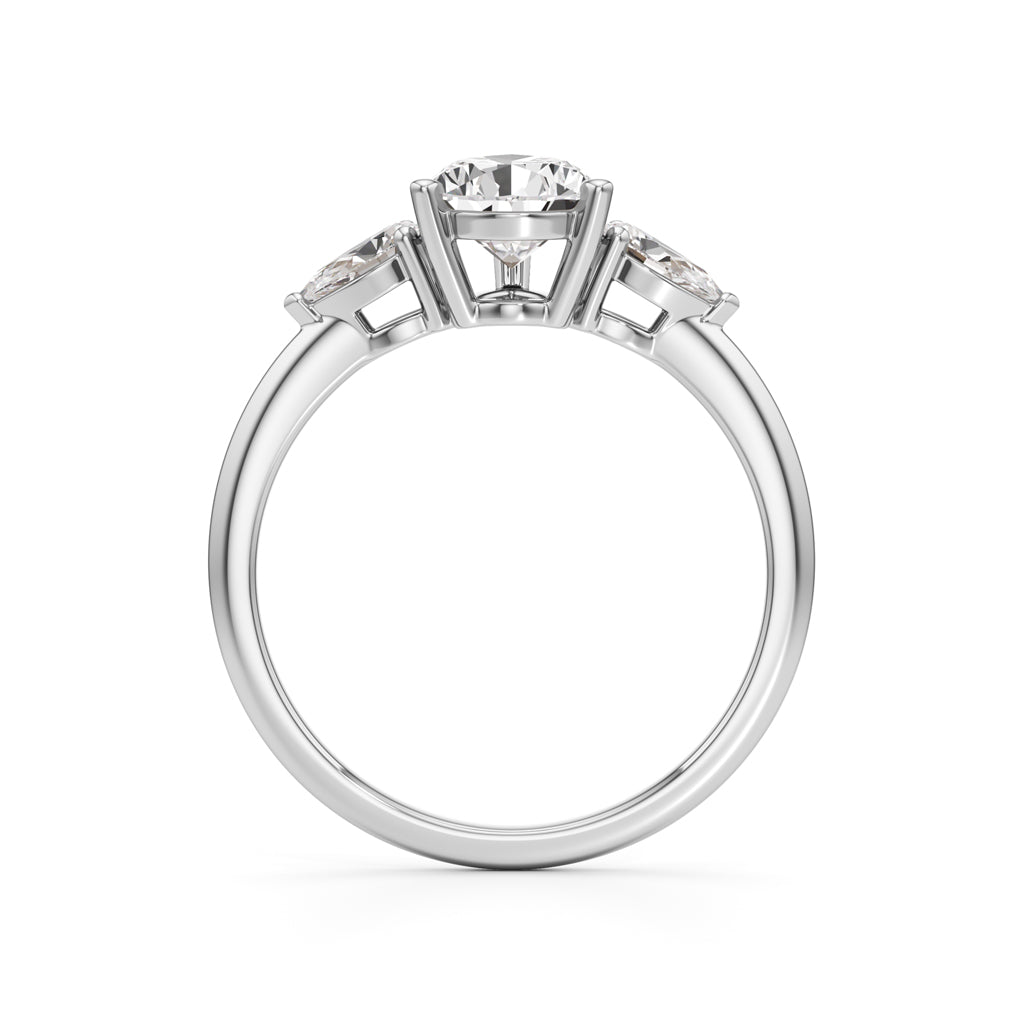Triavaira 1Ct Pear Cut Three Stone Ring