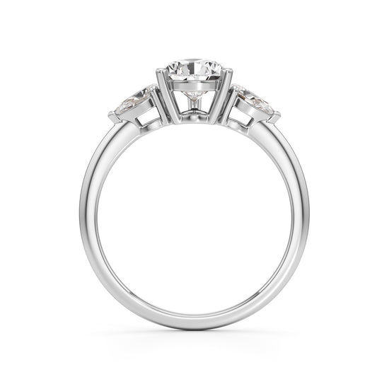 Triavaira 1Ct Pear Cut Three Stone Ring