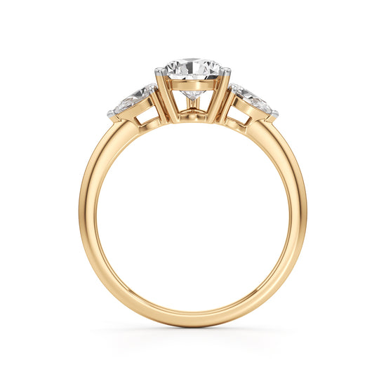 Triavaira 1Ct Pear Cut Three Stone Ring