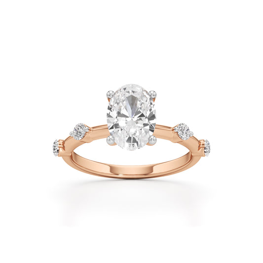 Soliria 225Ct Oval Cut Solitaire Ring