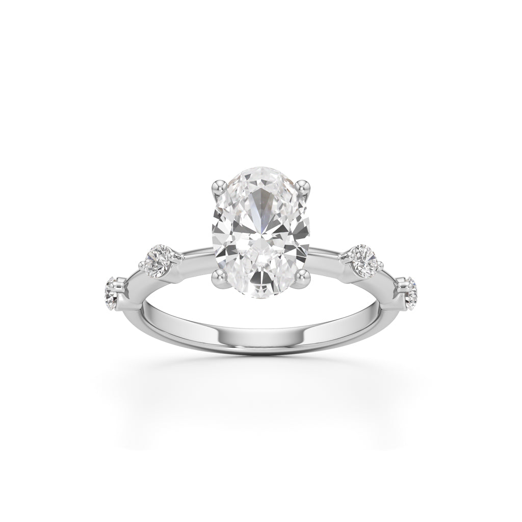 Soliria 225Ct Oval Cut Solitaire Ring