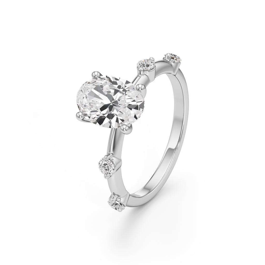 Soliria 225Ct Oval Cut Solitaire Ring