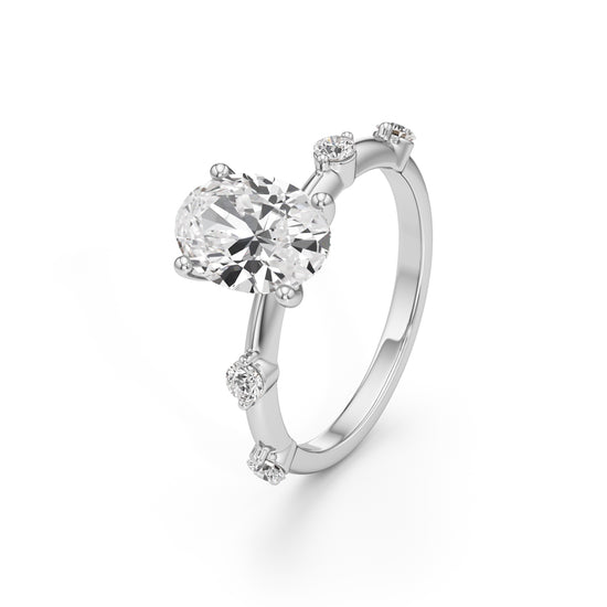 Soliria 225Ct Oval Cut Solitaire Ring