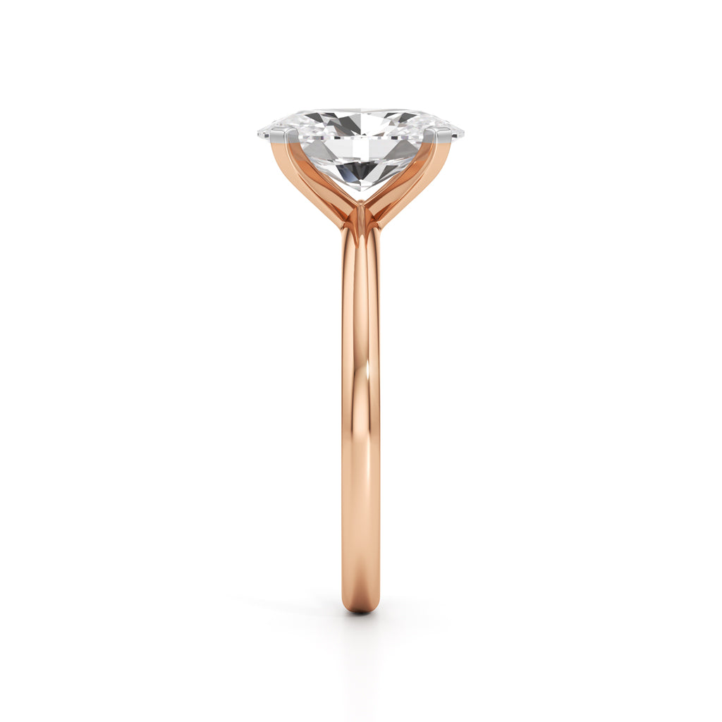 Solenderis 2Ct Oval Cut Solitaire Ring