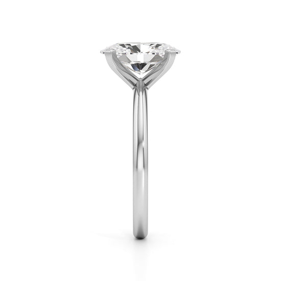 Solenderis 2Ct Oval Cut Solitaire Ring
