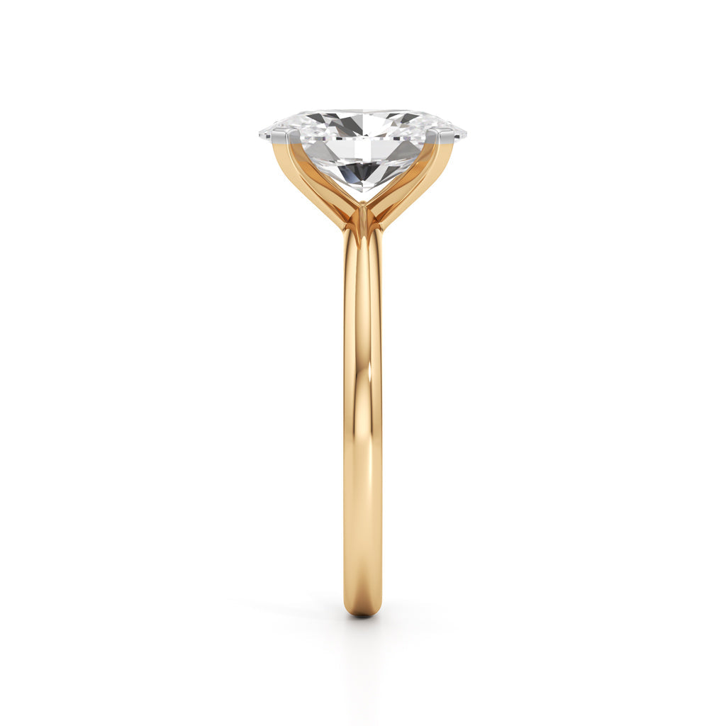 Solenderis 2Ct Oval Cut Solitaire Ring